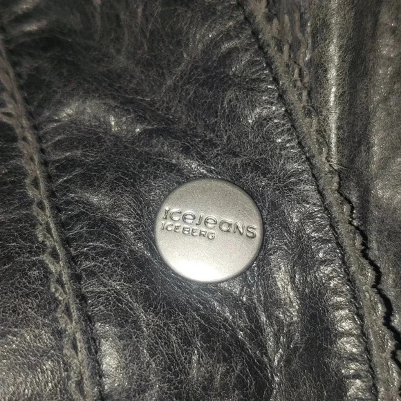 Vintage Y2K Italian Rider Moto Grunge Leather Retro Gray Cropped Shacket Jacket - Picture 6 of 9